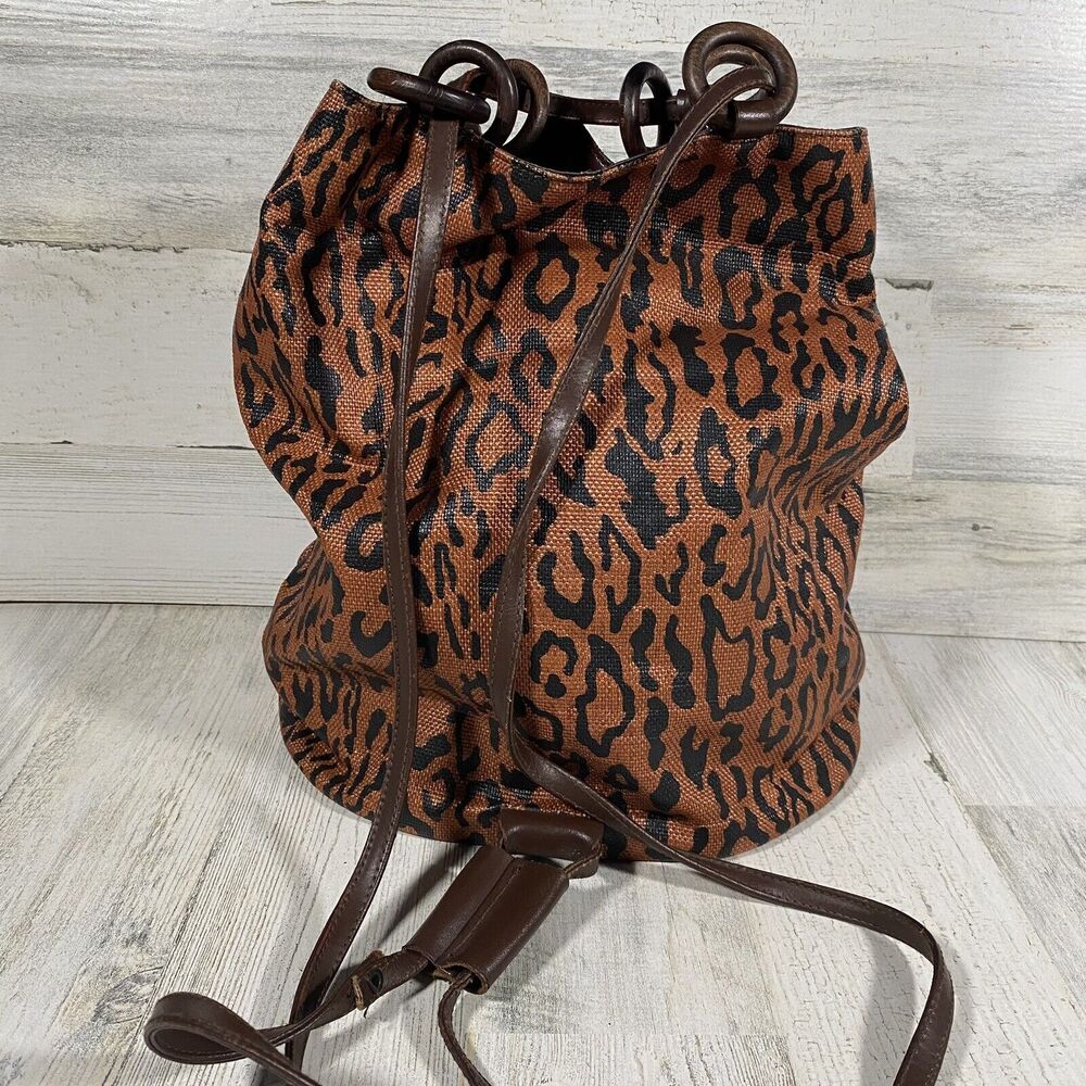 Leopard Print Women's Backpack Euc. - image 3